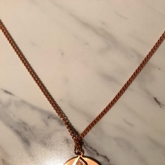 new vintage copper maple leaf medallion pendant - Picture 6 of 7